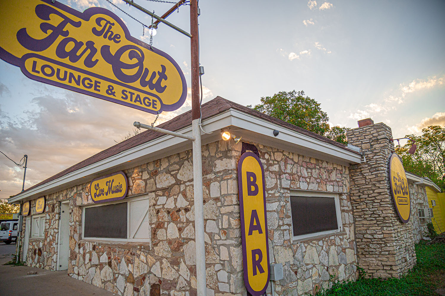 The Far Out Lounge and Stage - Way South Austin bar and live music venue